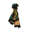Cashmere Silk 'Brazil' Printed Shawl Scarf - Black / Multi