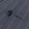 Multi Striped Wool Double- Breasted Suit - Blue