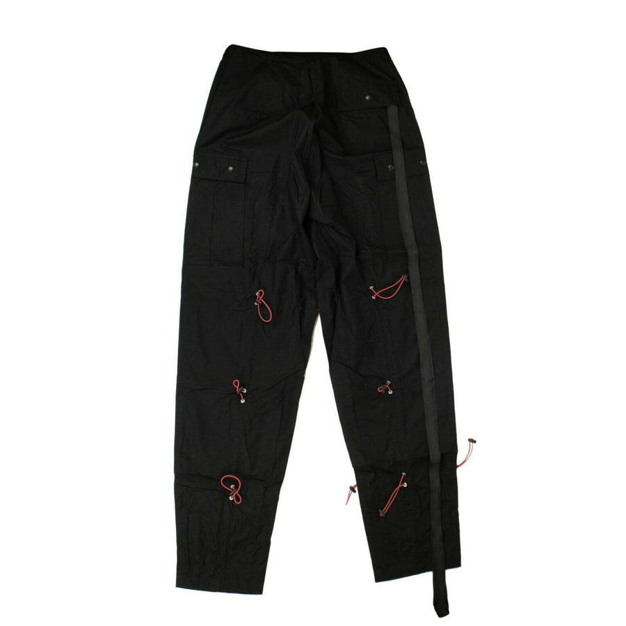 Cotton Drawstring Design Pants - Black