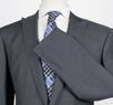 Wool Frock Coat-Style Suit - Charcoal Gray