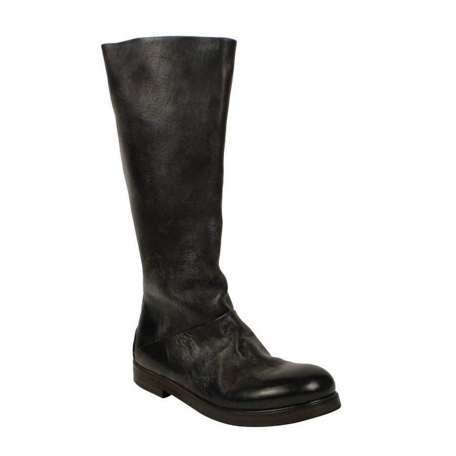 Zucca Zeppa Horse Leather Boots - Black