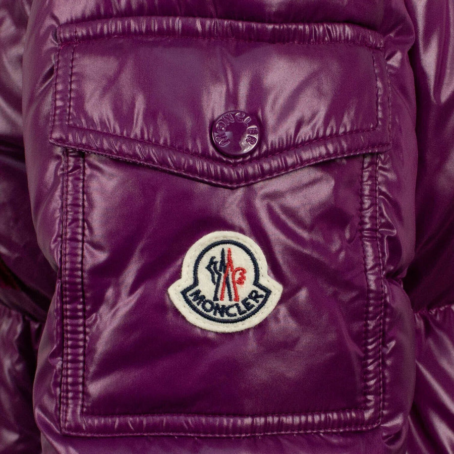 'Wilson' Down Filled Quilted Puffer Coat - Purple