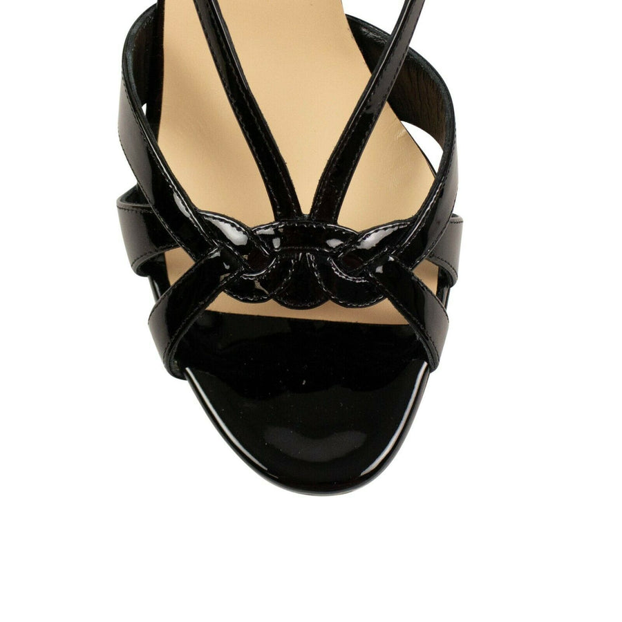 Veracite Patent 130mm Sandal Pumps - Black