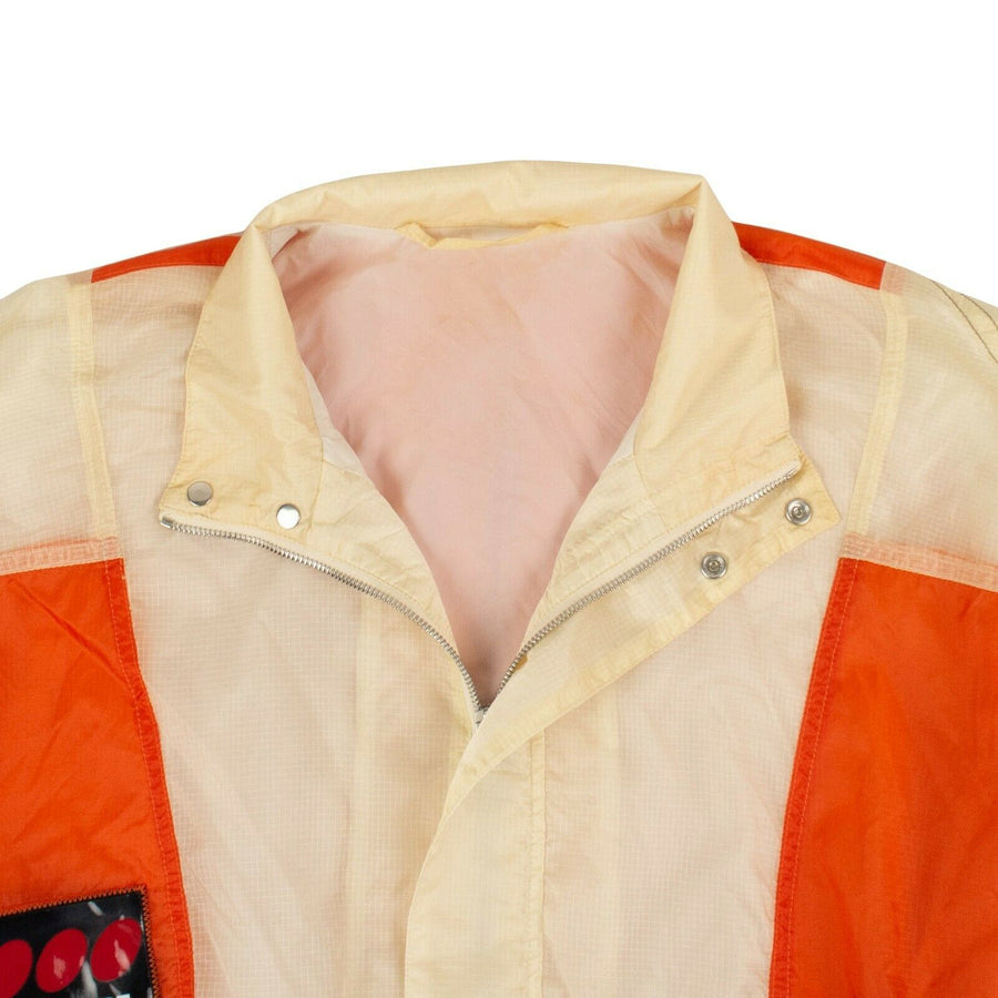 'Parachute' Windbreaker Jacket - Ivory And Orange