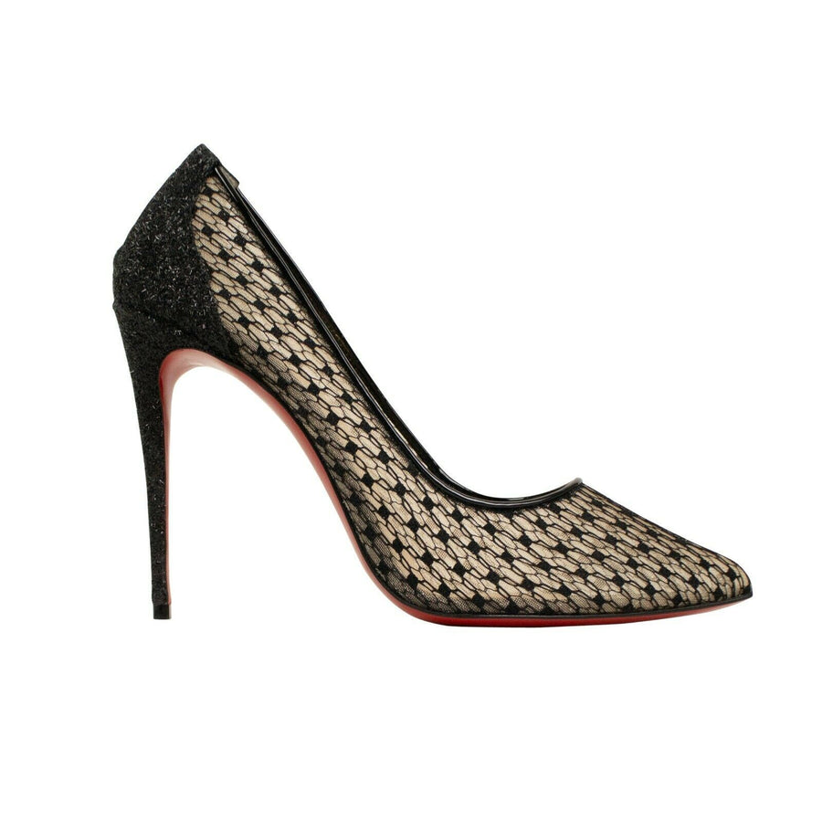 Follies Lace 100mm Pumps - Black