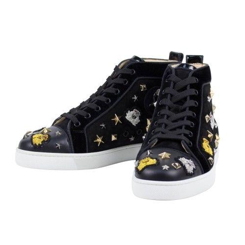 Men's Loubacademia Hi-Top Sneakers - Black