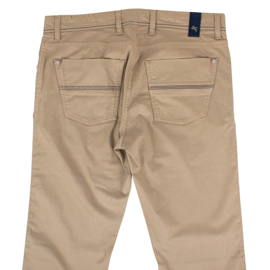 Tan Cotton Blend Pants