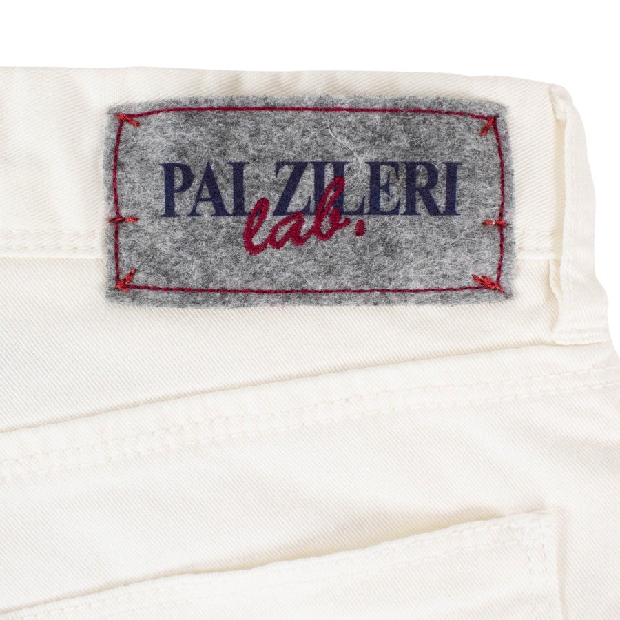 White Cotton Blend  Jeans Pants