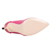 Leather Owl Face Pumps - Pink