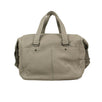 Leather Duffle Bag - Light Gray
