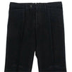 Cotton Blend Suede Pants - Black