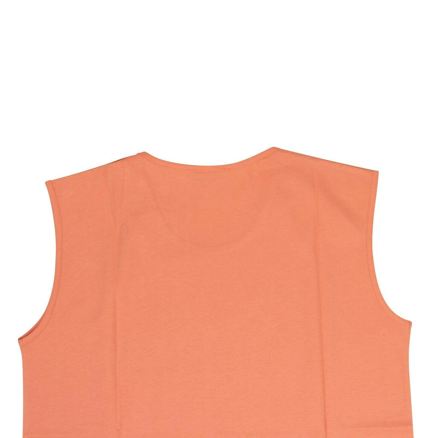Sleeveless Cotton Logo T-Shirt - Peach