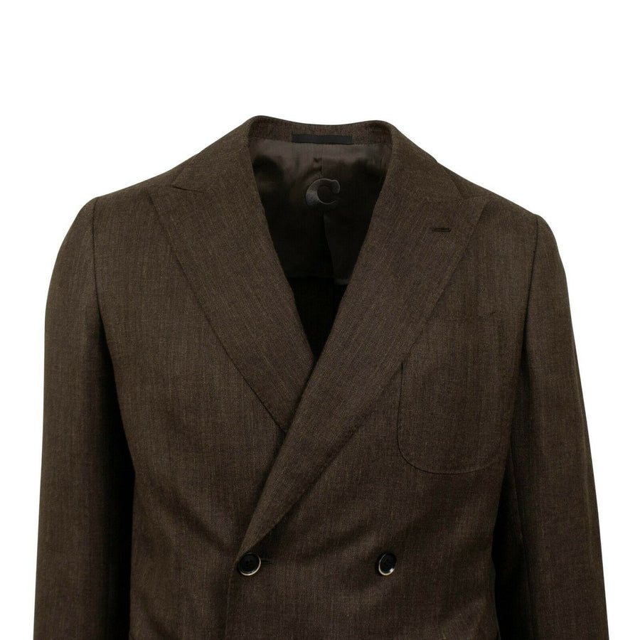 Drop 8 Double Breasted Wool Blend Sport Coat - Brown