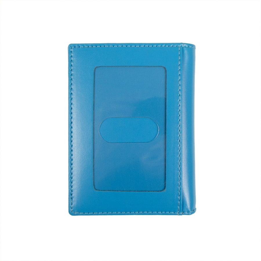 Leather Cardholder Wallet - Blue