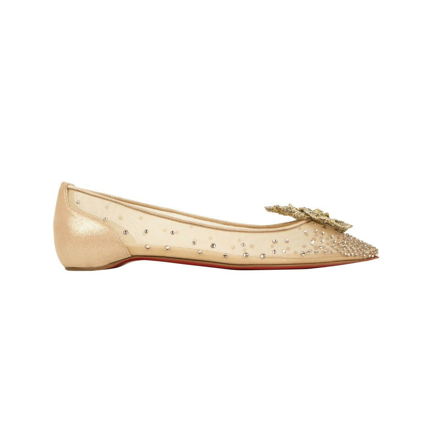 Marenude Mesh Ballerina Flats - Beige