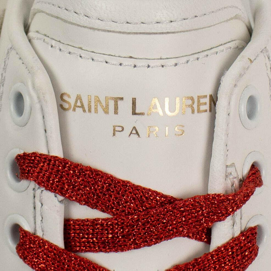 Wolly Leather Patch Sneaker - White