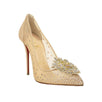 'Marenude' Mesh 100mm Pumps Heels - Beige