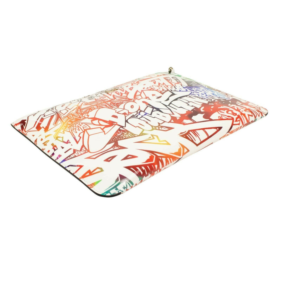 Loubiclutch Wall Graffiti Patent Leather Clutch Bag - Multi