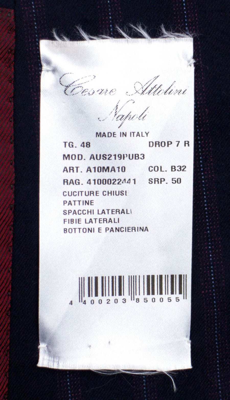 Drop 7 Thick Striped Cashmere Blend Suit - Navy / Purple