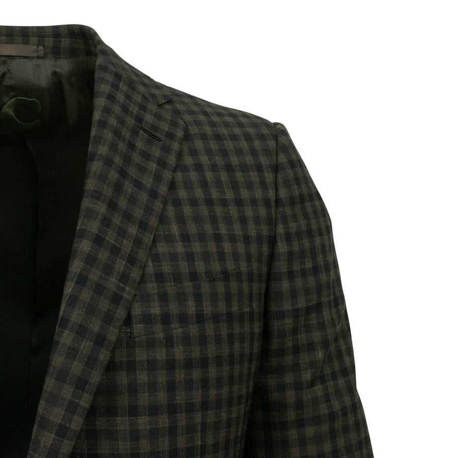 Drop 8 Check Two Button Wool Blend Sport Coat - Green