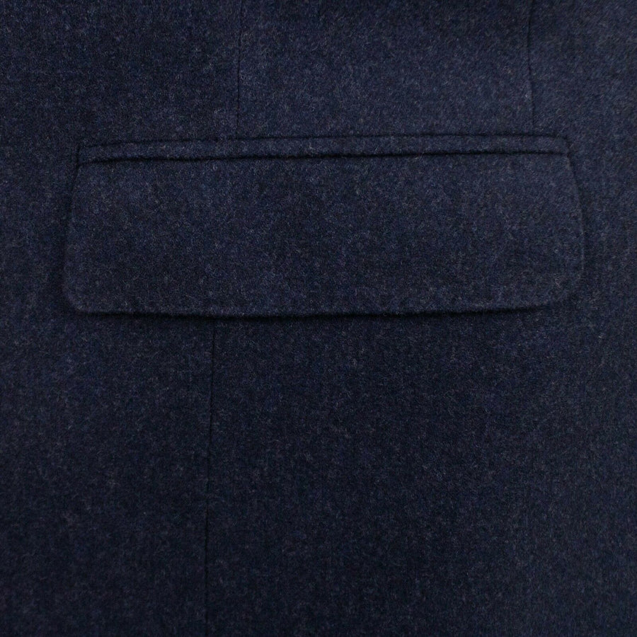 Drop 6 3 Roll 2 Button Wool Sport Coat - Navy Blue