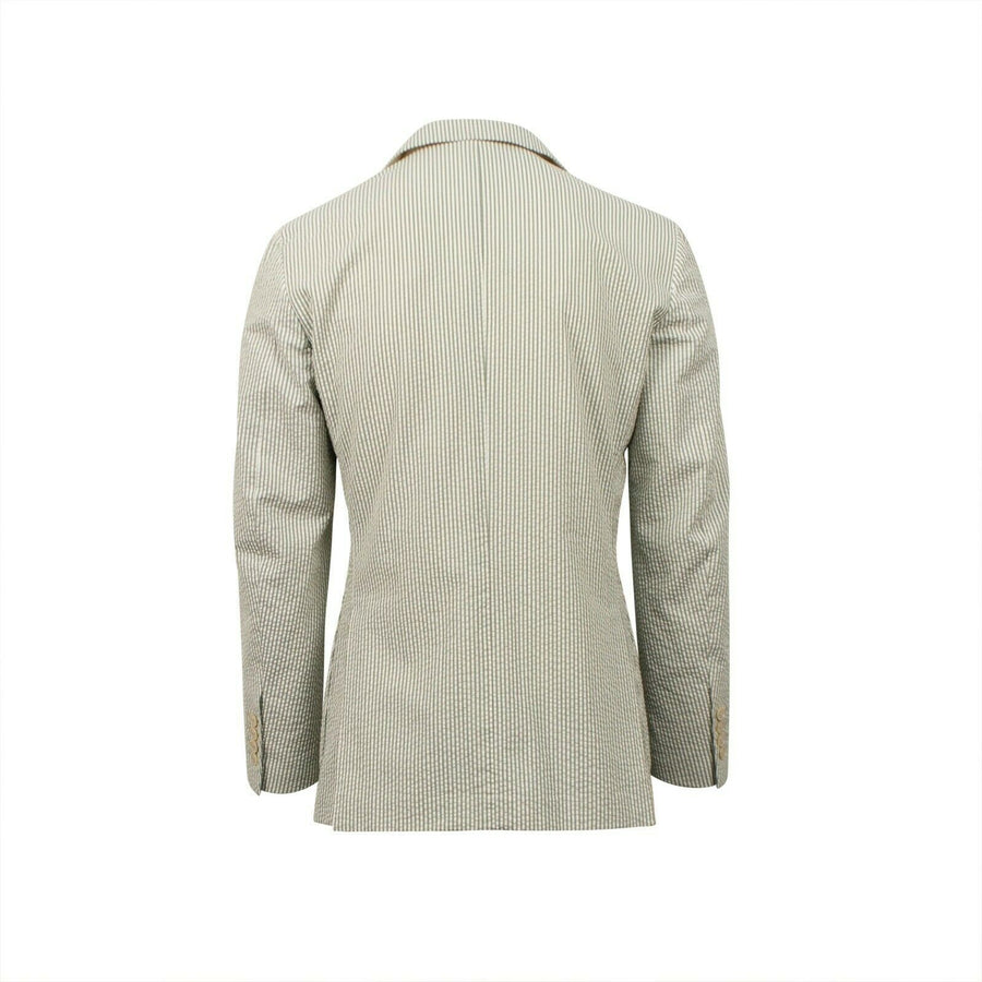 Drop 8 Striped Two Button Cotton Sport Coat - Light Green