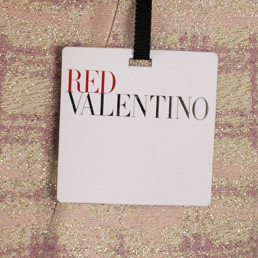 Plaid Tweed Long Coat - Pink