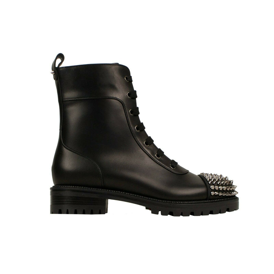 'TS Croc' Spiked-Cap Booties - Black