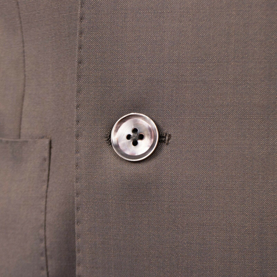 Drop 7 Wool Double Breasted Slim/Trim Fit Suit - Light Brown