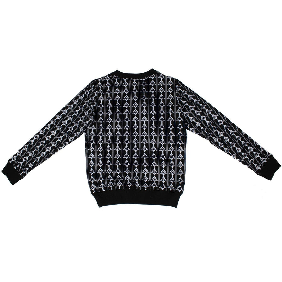 Kappa All Over Crew Neck Sweater - Black / White