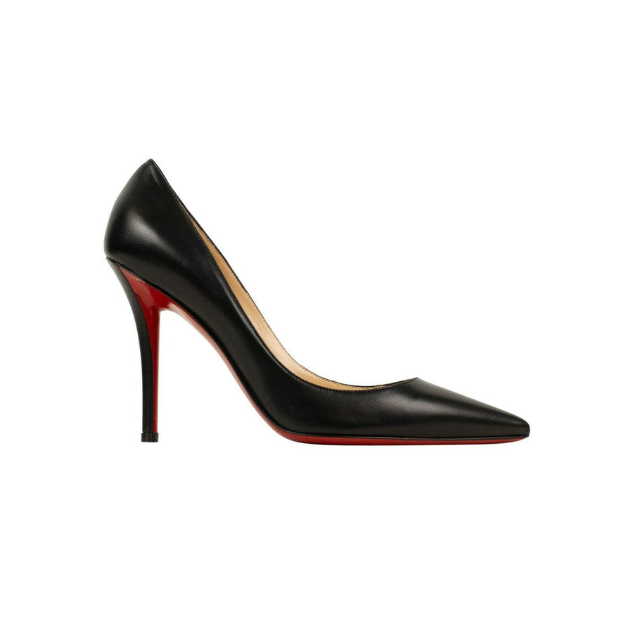 Leather 'Apostrophy Pump' 100mm - Black