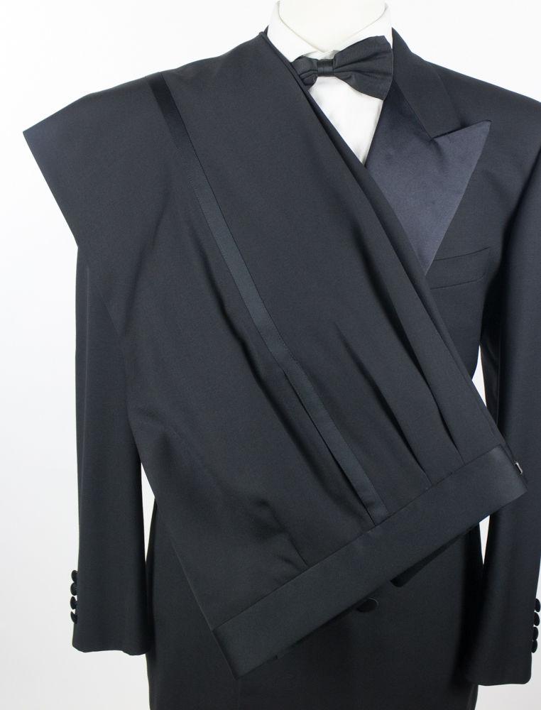 Belvest For Davide Cenci Double Breasted Tuxedo Suit - Black