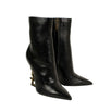 Leather Opyum YSL Ankle Boots - Black