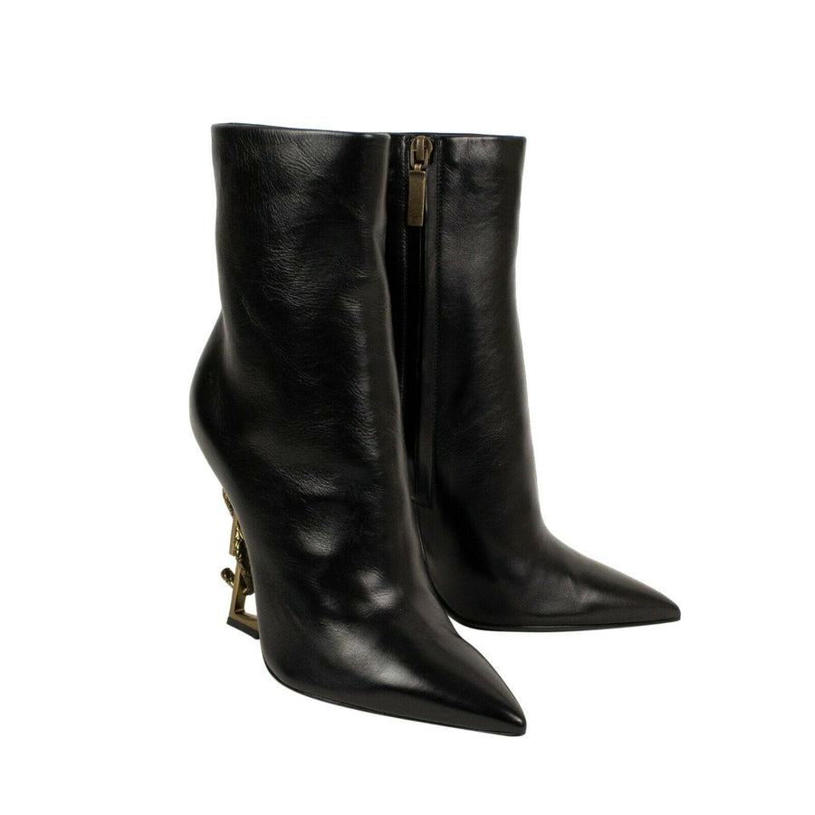 Leather Opyum YSL Ankle Boots - Black