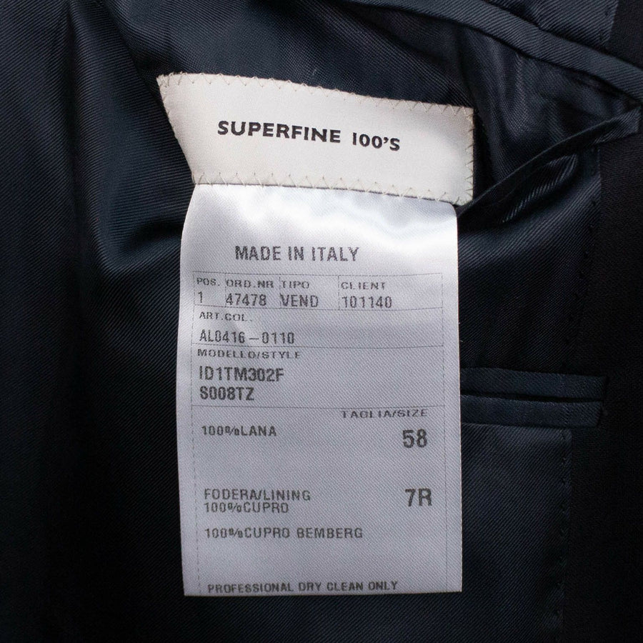 Drop 7 Wool 3 Roll 2 Button Slim Fit - Navy Blue