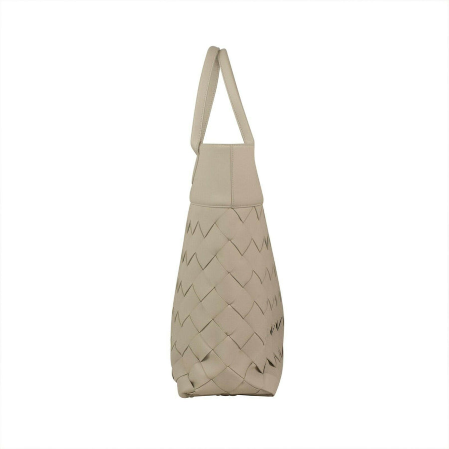 Leather 'Maxi Cabat' Tote Bag - Mist White