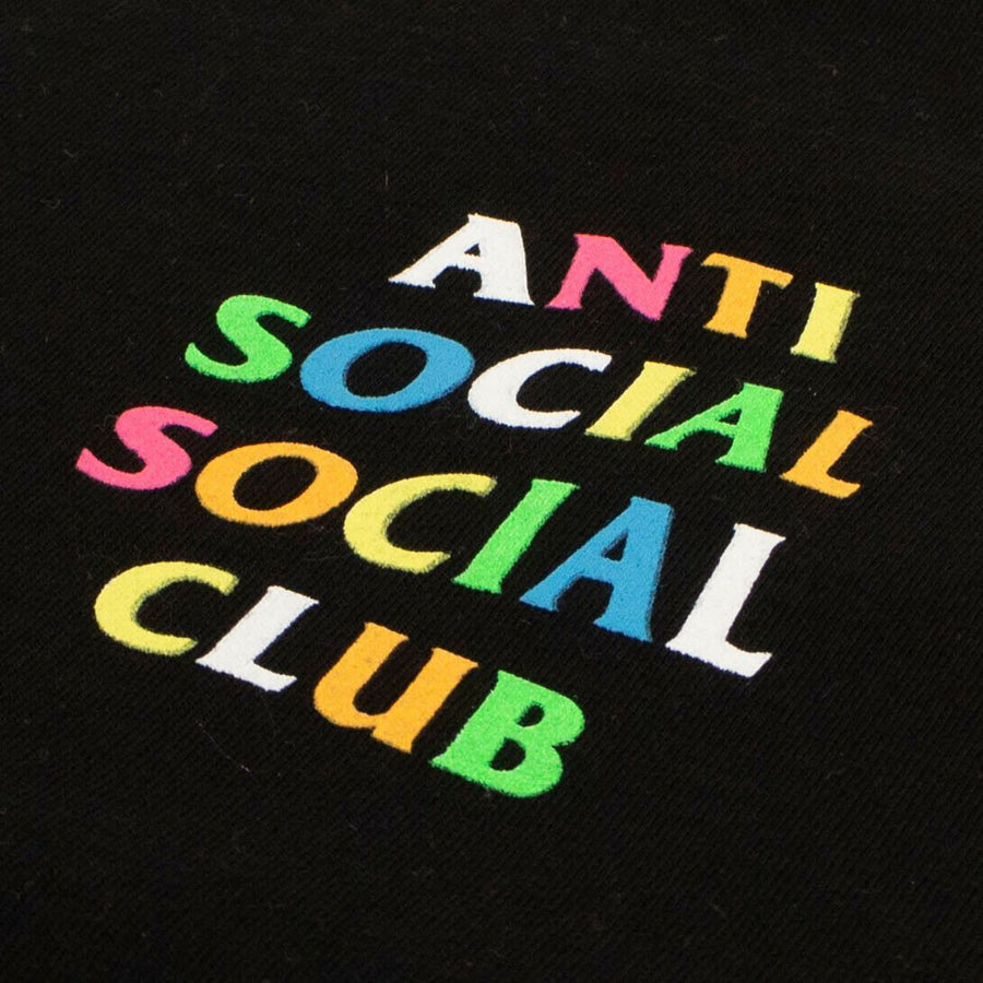 Cotton 'ASSC' Neon Logo T-Shirt - Black
