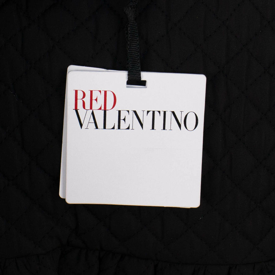 Diamond Quilted Short Flare Jacket - Black