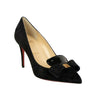 'Souriceau' 85mm Velvet Pumps Heels - Black