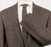 Cashmere Blend Check 3/2 Button Sport Coat - Brown