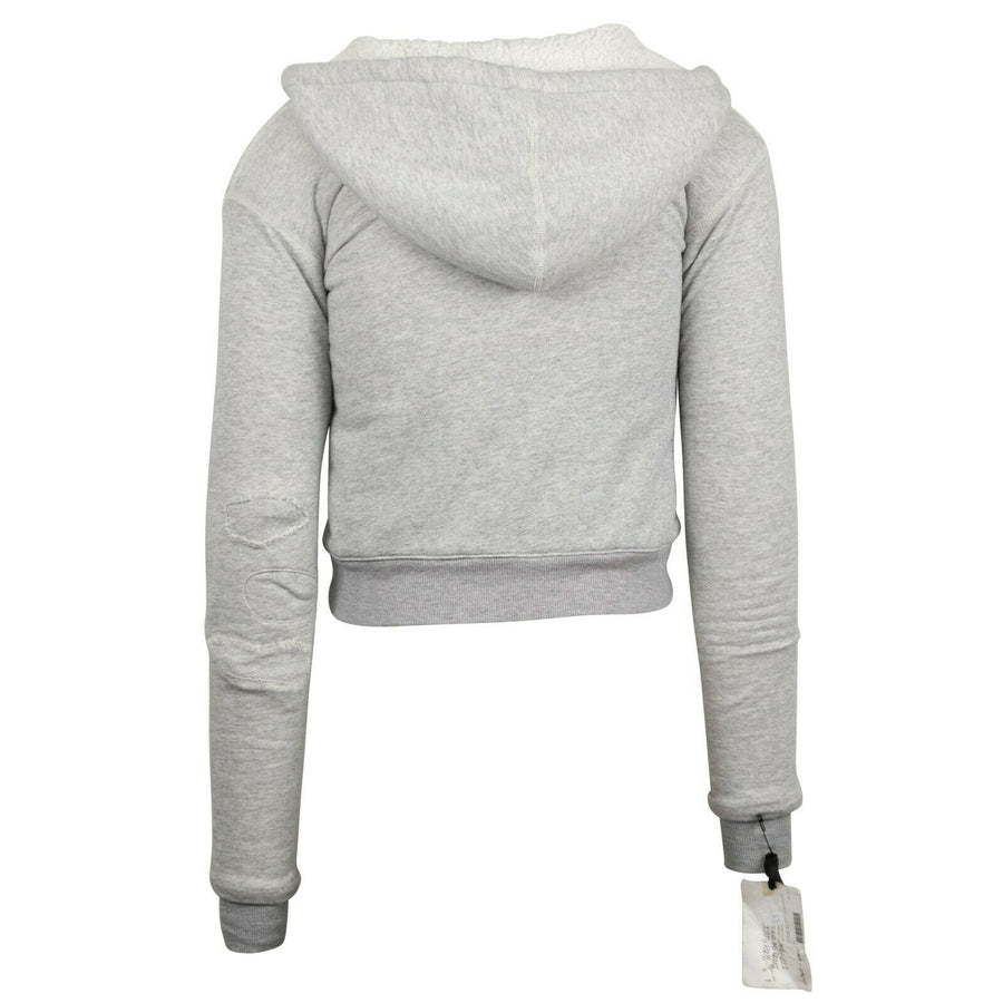 Fleece Sherpa Lined Zip Up Hoodie - Gray