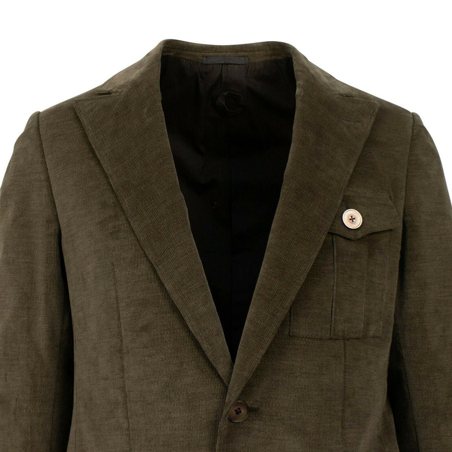 Drop 8 Corduroy Two Button Cotton Blend Sport Coat - Green