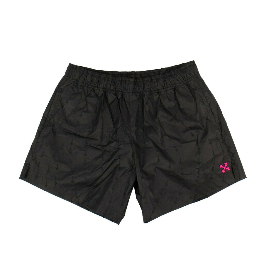 Nylon Arrows Swim Shorts Pants - Black