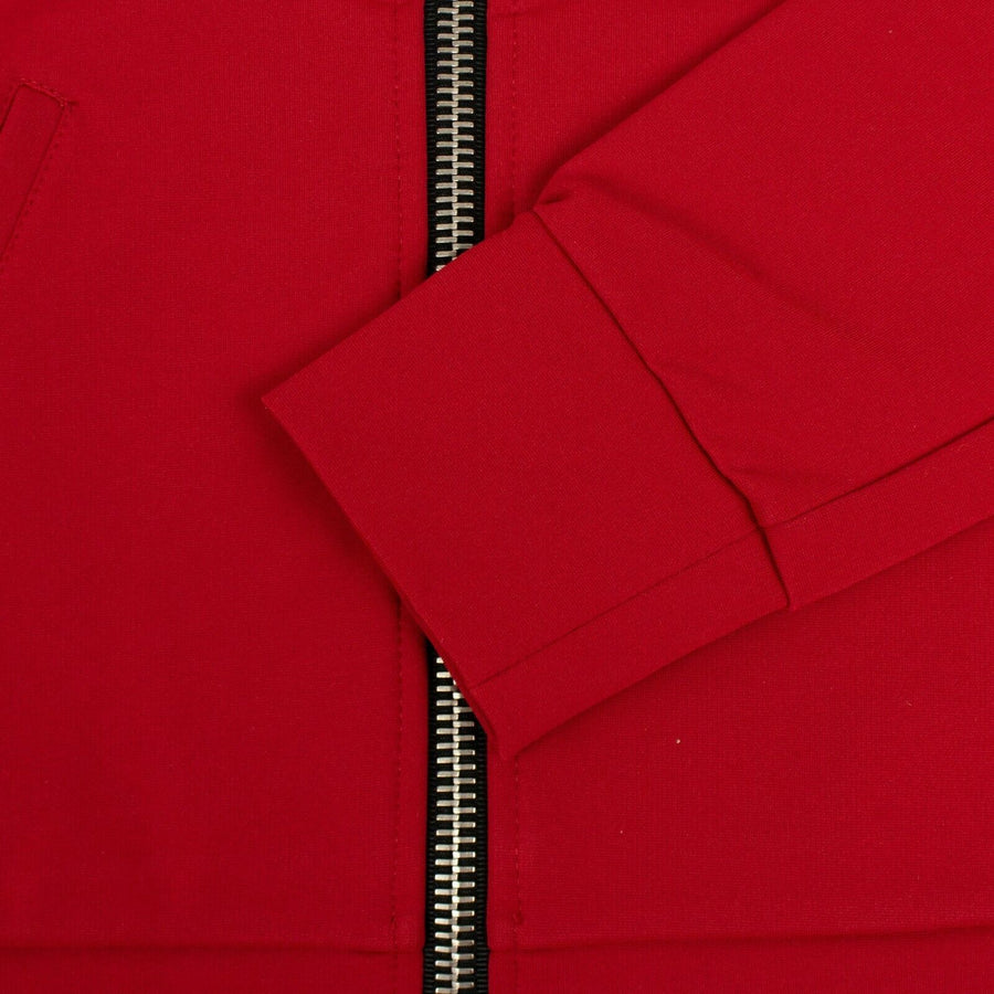 Viscose Blend Stripe On Sleeves Track Jacket - Red