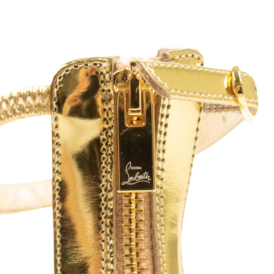 Forever Girl Studded Strappy 100mm Sandal Pumps - Gold