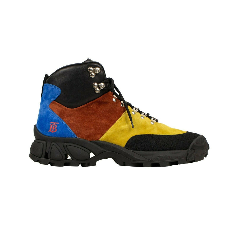 Leather And Suede Tor Boots - Yellow/Orange