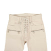 Leather Lace-Up Skinny Pants - Pink