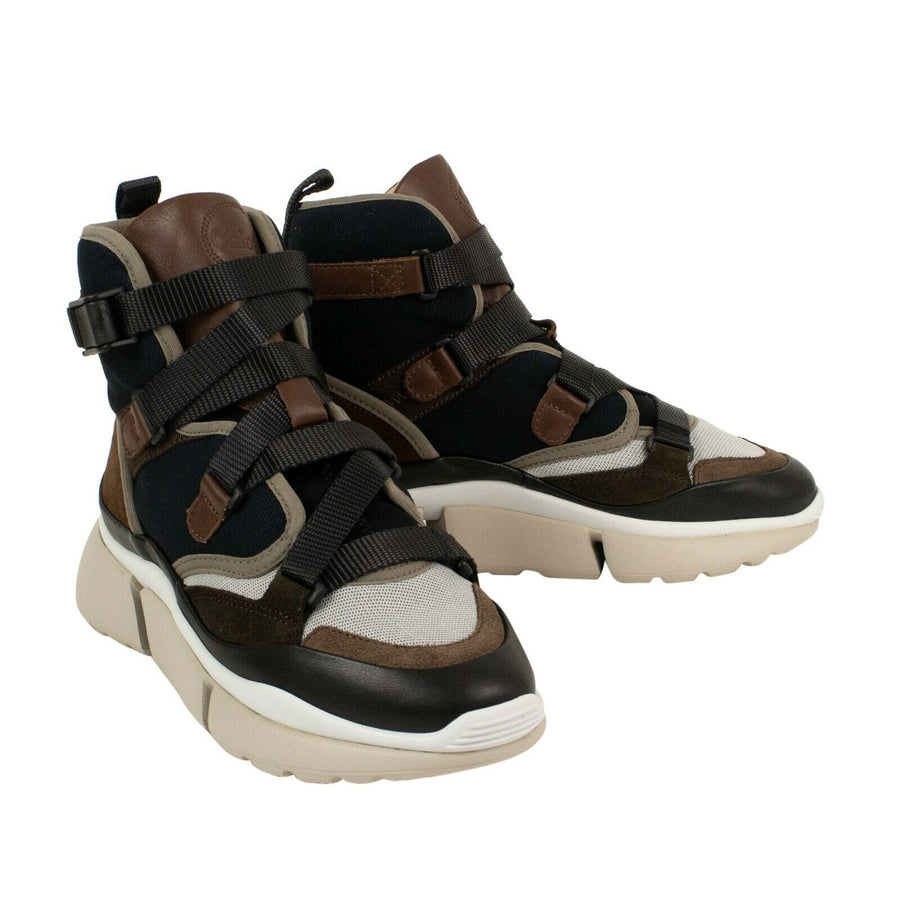 Suede 'Sonnie' High-Top Sneakers - Navy Blue
