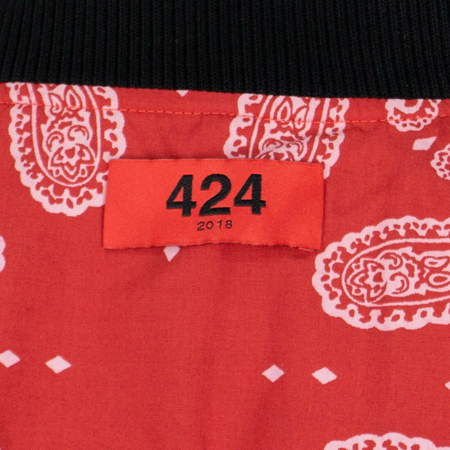 Reversible Paisley Bomber Jacket - Black/ Red