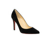 Pigalle Black Velour 100mm Pumps - Black